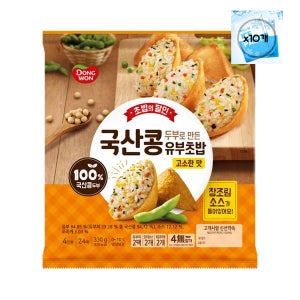 동원 초밥의달인 국산콩 유부초밥 고소한맛 330g x 10개