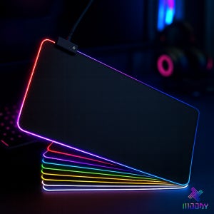 LED 게이밍 장패드 4mm C타입 고무냄새X FPS