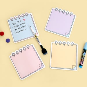 접착형 자석 칠판 가정용 냉장고 미니 고무자석 파스텔 메모보드