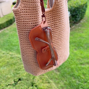 여행용 선글라스 케이스 안경 홀더 파우치 스트랩 가죽 안경집