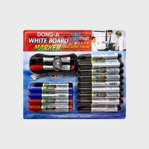 동아 보드마카 흑색 적색 청색 28팩 지우개세트