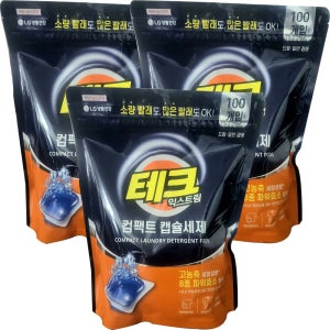 테크 익스트림 컴팩트 캡슐세제 100개입, 3개