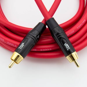 HDTOP 국산 RCA 오디오 케이블 레드 2M HT-TP2196