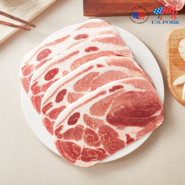 미트엔조이 목전지 구이용 제육용 찌개용 왕목살 2kg 돼지고기 미국산