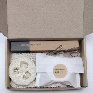 제로웨이스트 친환경 기념품 답례품 대나무 칫솔 수제 비누 천연 수세미 세트