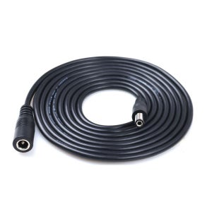 DC 전원 연장 케이블 5.5x2.1mm 어댑터 잭 커넥터 연장선 블랙 10m, 1개