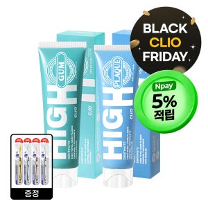 [N배송]크리오 덴티메이트 하이토탈케어 플라그/검 컨트롤 치석케어 잇몸케어 치약, 150g 6개 2세트+칫솔4개