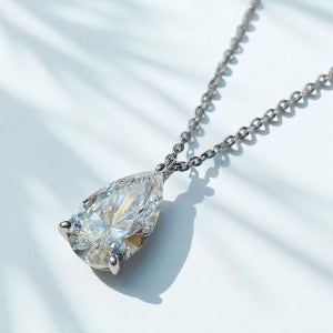 IGI 물방울 14k,18k 페어컷 랩 다이아몬드 목걸이1캐럿 2캐럿 3캐럿