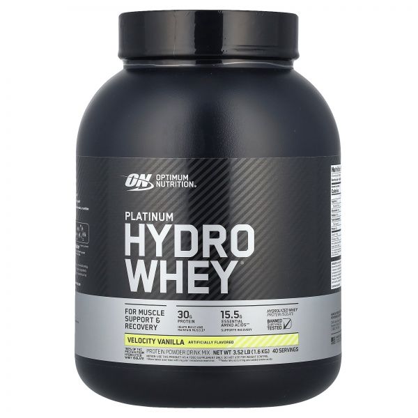 <b>Optimum NutritiON</b> 온, 플래티넘 하이드로 웨이, 벨로서티 바닐라, 1.59 kg(3.5 lbs) 259887