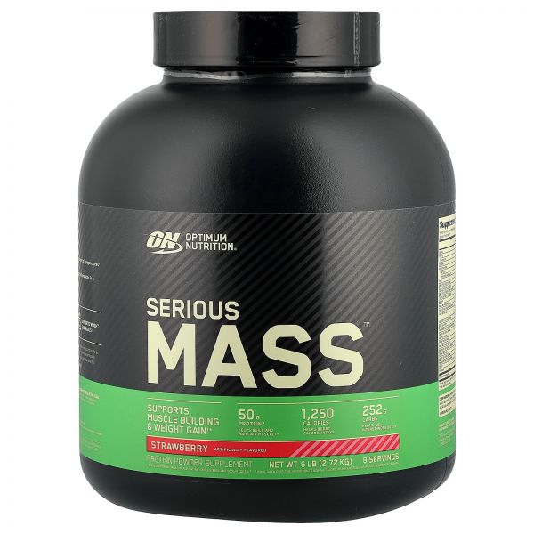 <b>Optimum NutritiON</b> 온, Serious Mass, 딸기 맛, 2.72kg(6lb) 259849