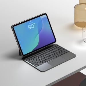 링크로 아이패드 키보드 케이스 매직키보드 구조독 호환 한국어 블랙, 아이패드 에어 33cm(13인치) M2 6세대