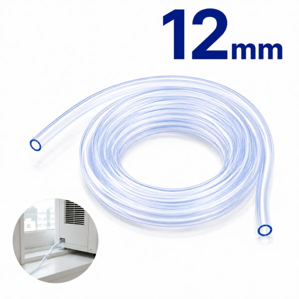 12mm PVC 투명 호스 제습기 창문형 에어컨 배수 파세코 1M