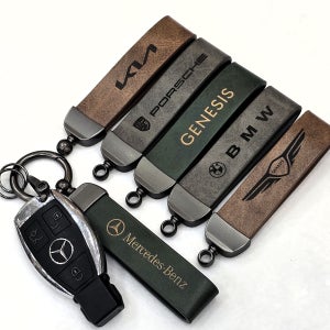 마크앤키 자동차 가죽키링 네임텍 레이저각인 키홀더 차 열쇠고리 각인 로고 이니셜 주문제작