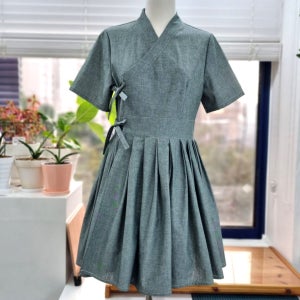 다온공방 선염 해지 철릭 원피스 반팔 긴팔 짧은 치마 긴치마 철릭 원피스 주문 제작