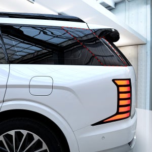 디올뉴 팰리세이드 LX3 튜닝 용품 윈도우몰딩 D필러 커버 크롬죽이기 블랙