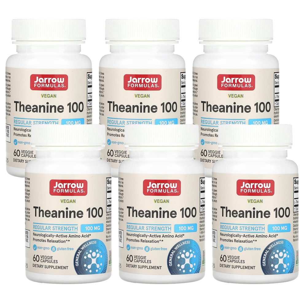 자로우 재로우 포뮬러스 <b>테아닌</b> <b>Theanine</b> 100mg 60정 베지 캡슐 6개