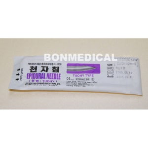 태창 에피듀럴니들 플라스틱 일회용 80mm 22G 경추마취 50개 의료용 멸균 경막외마취