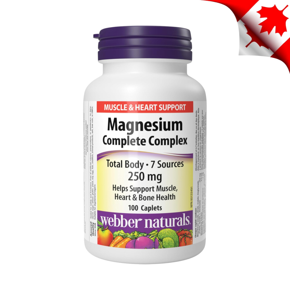 웨버네추럴스 <b>마그네슘 컴플렉스 250mg</b> 100정 7가지 복합 마그네슘