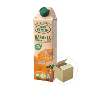 돈시몬 오렌지주스 생과일 착즙주스 발렌시아 음료 1L, 12개