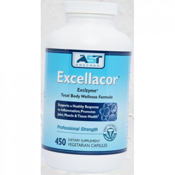 AST 효소 엑셀라코르450 캡슐 자연계 <b>시스템</b> 포뮬라 전신 지원 산 저항성 세라펩타제 포함 건강한 관절