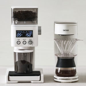 캑터시 커피 기획세트 (원두 그라인더+ 자동회전 드립커피머신)