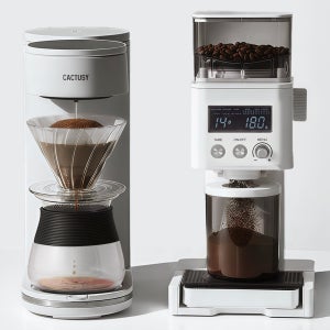 캑터시 드립커피머신 세트 CY-CG3151_CM3025 자동회전 원두그라인더