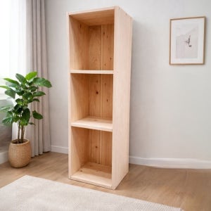 원목 수납장 편백 칼라박스 3단 국내제작