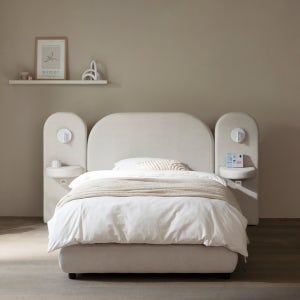 젠티스 에뜨앙 무드 클래식 (1100) 조야 패브릭 침대프레임 헤드형, 퀸/킹 겸용 Q/K, 소프트 아이보리