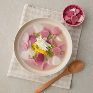 떡찌니 하트떡국떡 / 꽃떡국떡 / 유기농 조랭이떡 300g 3팩
