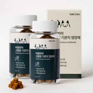 [SALE]마음반려 고함량 고양이 기관지 영양제 기침 호흡기 협착증 켁켁거림 면역력 콧물 60정, 2개