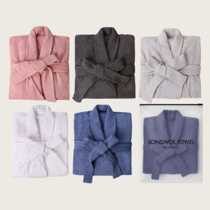 송월타올 30수 골프 얇은 여름 호텔샤워 가운 로브 홈웨어