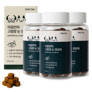 [SALE]마음반려 고함량 고양이 눈 영양제 눈물 자국 냄새 루테인 눈노화 노령묘 시력개선 60정, 3개