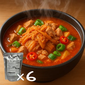 얼큰한 참치 김치찌개 500g x 6개 한끼뚝딱 캠핑음식 요리 밀키트