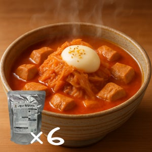 얼큰한 햄 김치찌개 500g x 6개 한끼뚝딱 캠핑음식 요리 밀키트