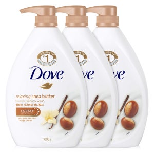 도브 바디워시 시어버터, 1L, 3개