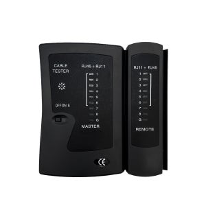 분리형 랜 케이블 테스터기 전화 선 테스트기 RJ45/RJ11/RJ12 9V 건전지 포함