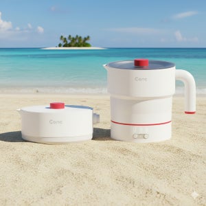 코릭 접이식 멀티쿠커 전기 포트 여행용 2개입