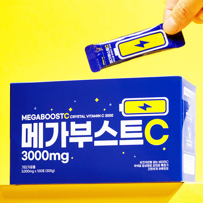 고함량 <b>비타민C</b> 3000mg 메가<b>부스트</b>C <b>비타민</b> 100포