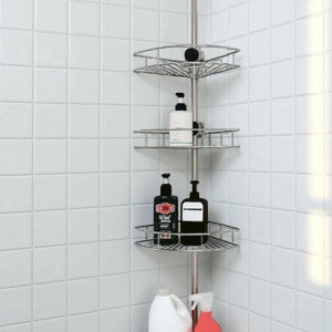 [DAMDA] 욕실 코너 정리 화장실 수납 4단 스테인레스 코너 선반