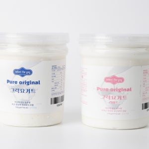 셀렉더요그 수제 그릭요거트 플레인 무가당 오리지널1+라이트1, 500g, 2개