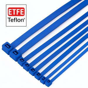 ETFE 테프젤 케이블타이 100개입 고온용 내화학 UV내성 블루, 2.5x100mm