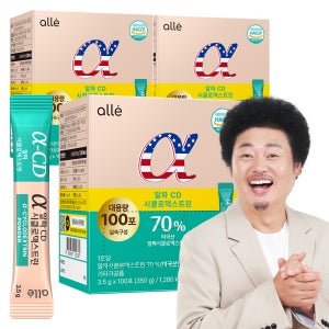 알레 알파CD 분말 알파시클로덱스트린 HACCP 식약청인증 대용량 100포, 3개