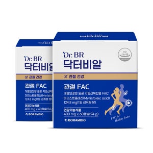 무릎 관절 FAC 뼈에 좋은 개별인정형 지방산 복합물 미리스트올레산 60캡슐, 2개