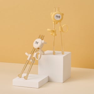 마더케이 허그 PPSU 처음 교정 젓가락 스스로 연습용 양손 유아젓가락 어린이집