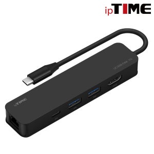 IPTIME UC306HDMI-1G USB3.1 TYPE-C 기기비트 랜 어댑터 6IN1 멀티 허브 USB 2포트 PD HDMI