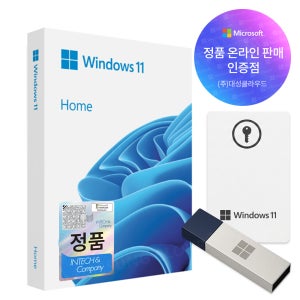 윈도우 Windows 11 Home FPP 처음사용자용 영구 제품키 설치 USB