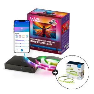 [2M 스트립 증정] 위즈 TV용 LED 라이트스트립 줄조명 간접조명 싱크박스 75-85 190cm x 컬러