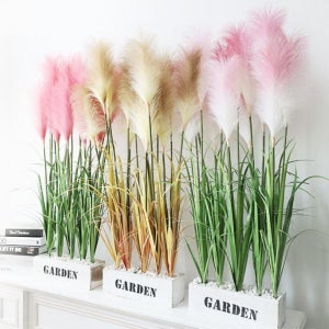 생화같은 가을 인테리어 조화 팜파스 핑크뮬리 갈대 조화 3p - 화이트
