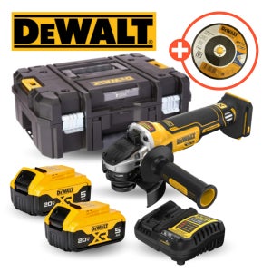 디월트 충전 그라인더 9000RPM 1550W DCG4051P2 5.0Ah 배터리 2개