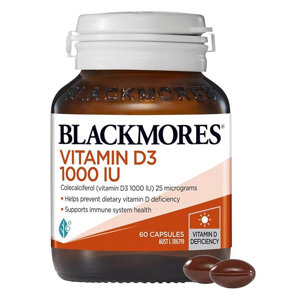 Blackmores <b>블랙모어스 비타민 D3</b> 1000IU 본 헬스 이뮤니티 캡슐